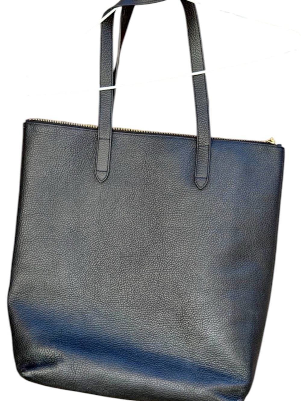 CUYANA Tall “Easy Zipper” Pebble Leather Tote Bag